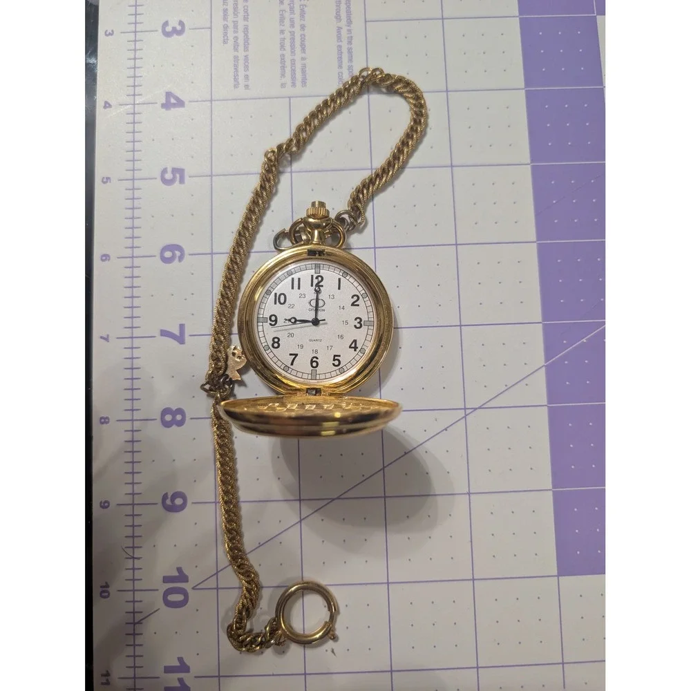 Citation Aleppo Shriners Gold Tone Quartz Pocket Watch Supporting My Shrine